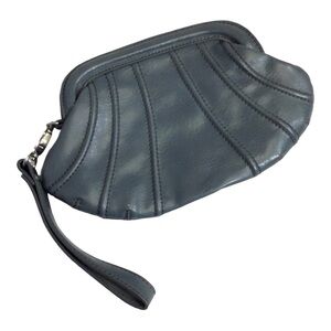 Liz Claiborne Gray Clutch Wristlet With Removable Wrist Strap